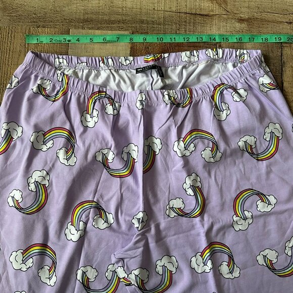 ASOS Rainbow Cloud Pajama Set Womens Loungewear Short Sleeve Top & leggings - Picture 4 of 10